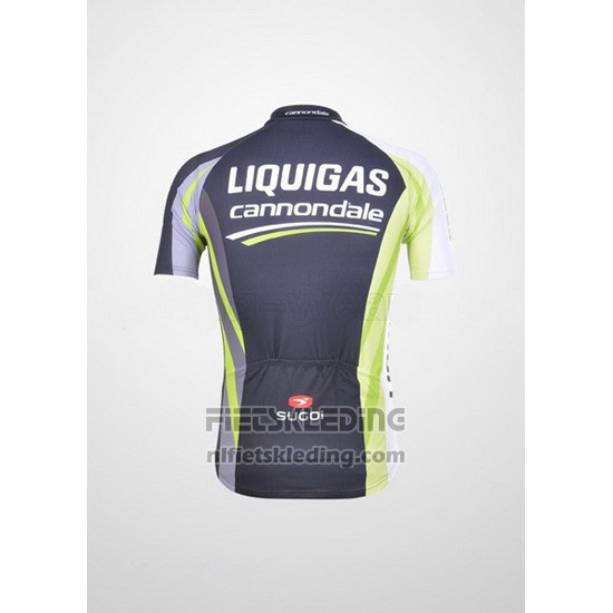 2011 Fietskleding Liquigas Cannondale Zwart en Groen Korte Mouwen en Koersbroek